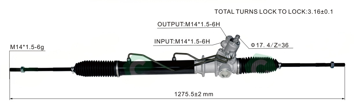 Nissan pathfinder R50 1995- Hydraulic Power Steering Rack | KITLAMT