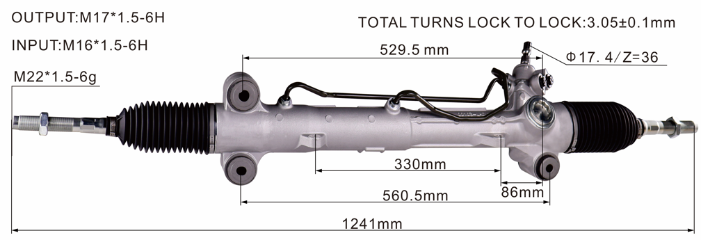TOYOTA LAND CRUISER FJA300 VJA300 Hydraulic Power Steering Rack | KITLAMT