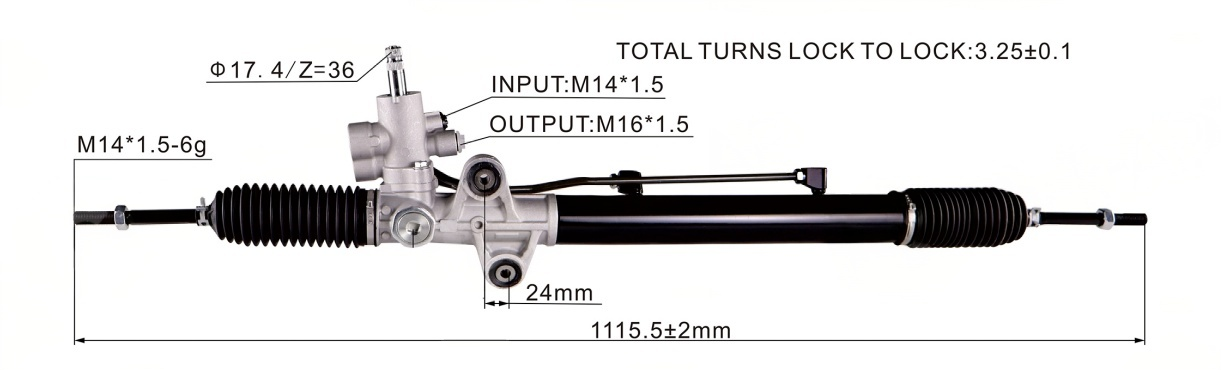 Honda PILOT J35A Hydraulic Power Steering Rack | KITLAMT