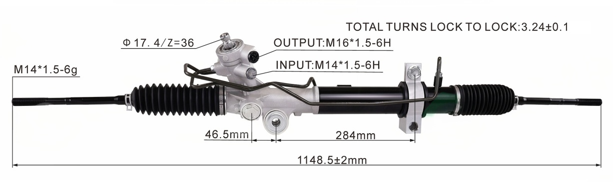 Z50 2WD,NISSAN MURANO 2005-2007 Hydraulic Power Steering Rack | KITLAMT
