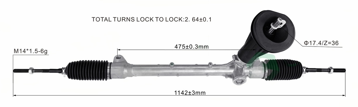 Great Wall Steering Rack 3401107XGW02A | KITLAMT